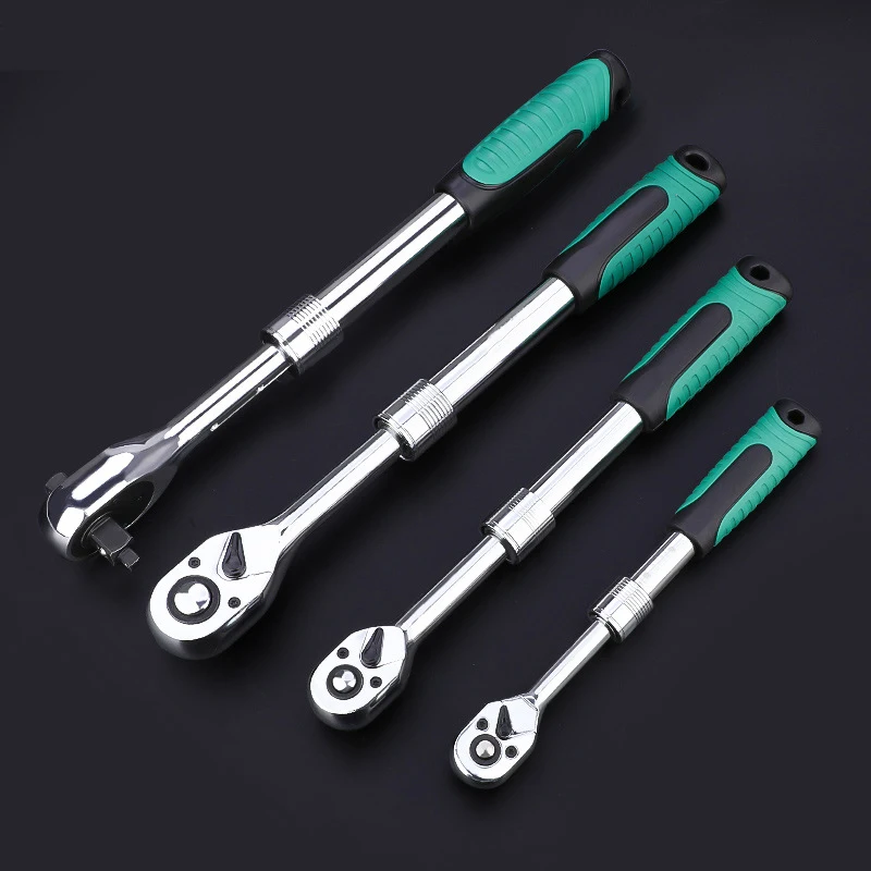 

72 Tooth Quick Release Wrench Telescopic Socket Ratchet Wrench for Automotive Repair Adjustable Head Ratchet Set Manual Tool