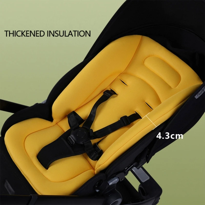 Thickened 4-layer Baby Stroller Cushion Mat Warm and Comfortable Cover Pad with Slip Resistant Design Shower Gift