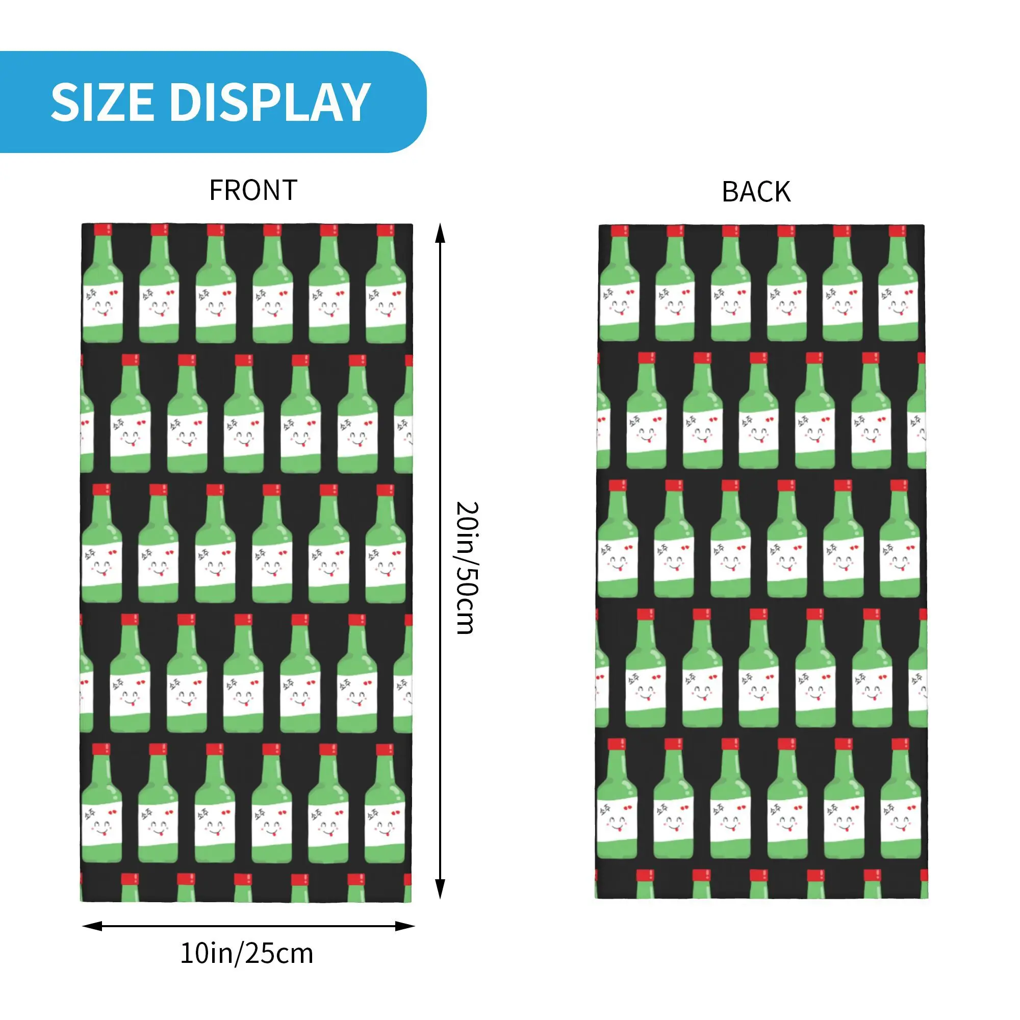 Soju Bandana cache-cou imprimé enveloppement masque écharpe multifonction chapeaux course unisexe adulte respirant