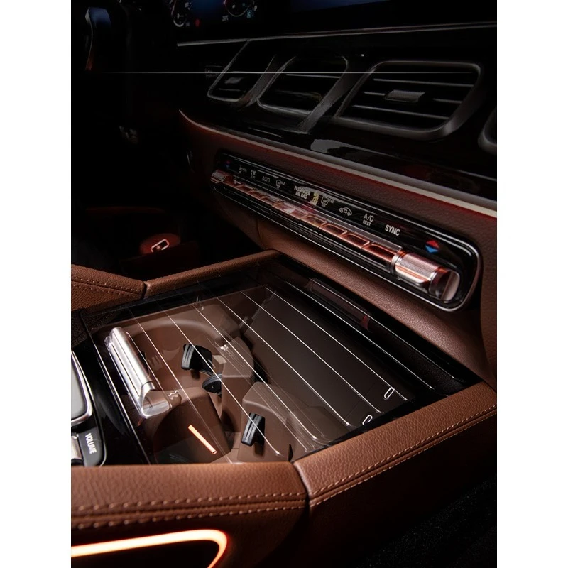 Center Console Full Coverage Cup Holder Silicone Sleeve for Mercedes-Benz GLE 350/450 & GLS 400