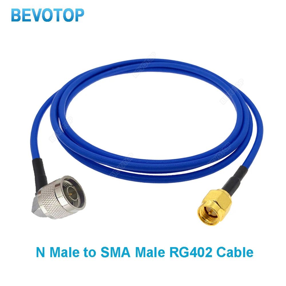 RG402 N Male 90 Degree to SMA Male Plug RF Connector High Frequency DC-6Ghz RG402 Cable RF Coaxial Pigtail Extension Cord Jumper