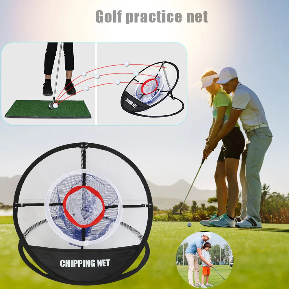 Indoor Outdoor Portable Folding Golf Practice Net Golf Swing Chipping Net Indoor Outdoor Camping Golf Goal Net Accuracy Practice