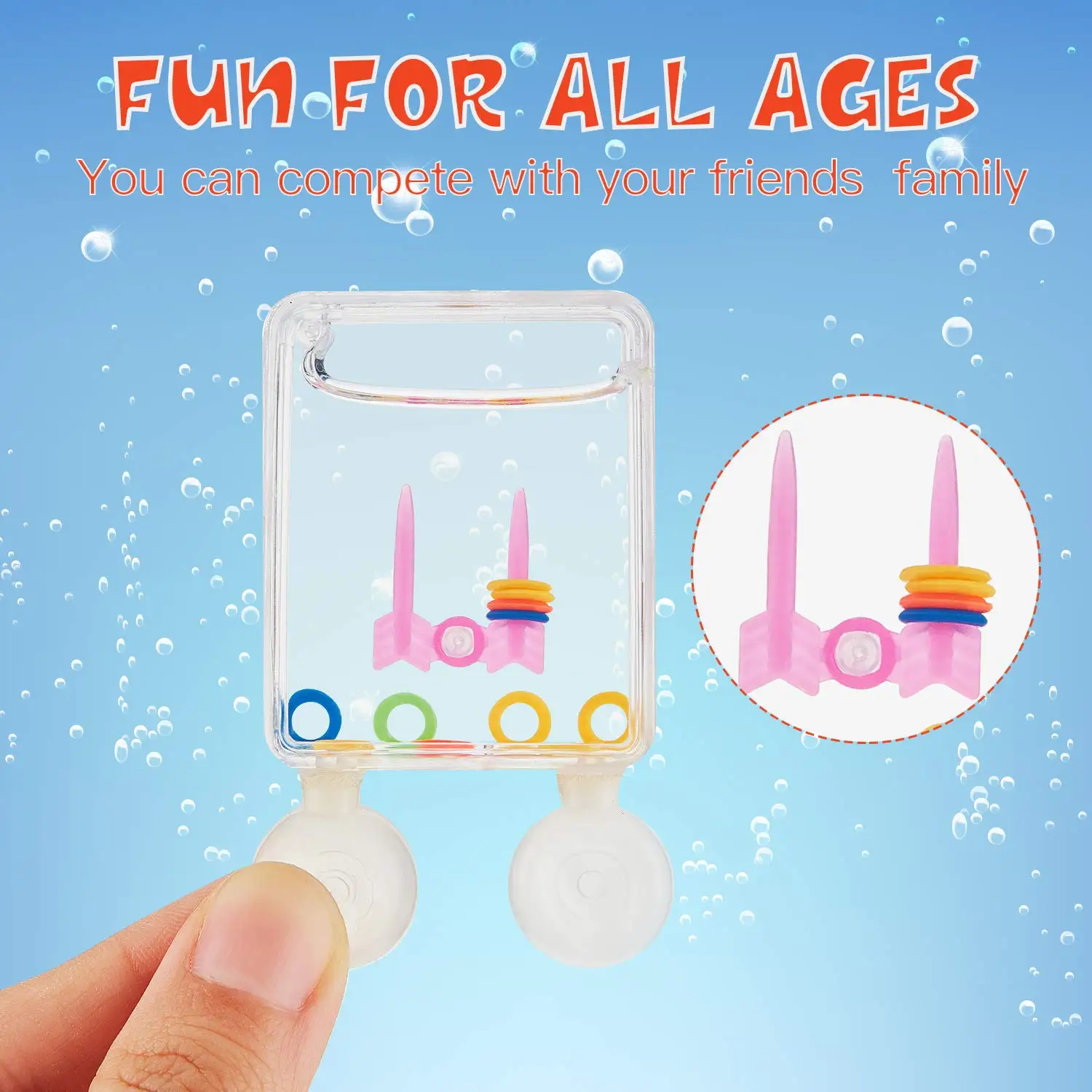 10pcs Handheld Water Ring Game Fish Ring Toss Party For Kids Birthday Gifts Contest Prize Gift Bags Stuffed Classroom Prize Box