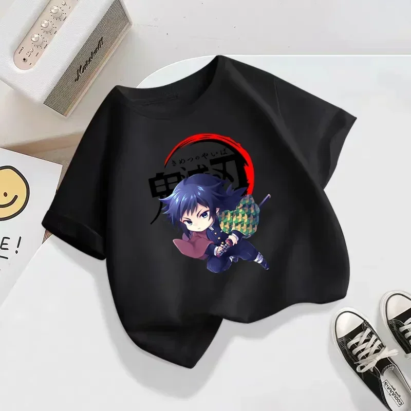 2024 Kids Demon Slayer Anime Cartoon T Shirt Children Blade of Ghost Funny Clothes Baby Girls & Boys Summer Fashion T-Shirt,