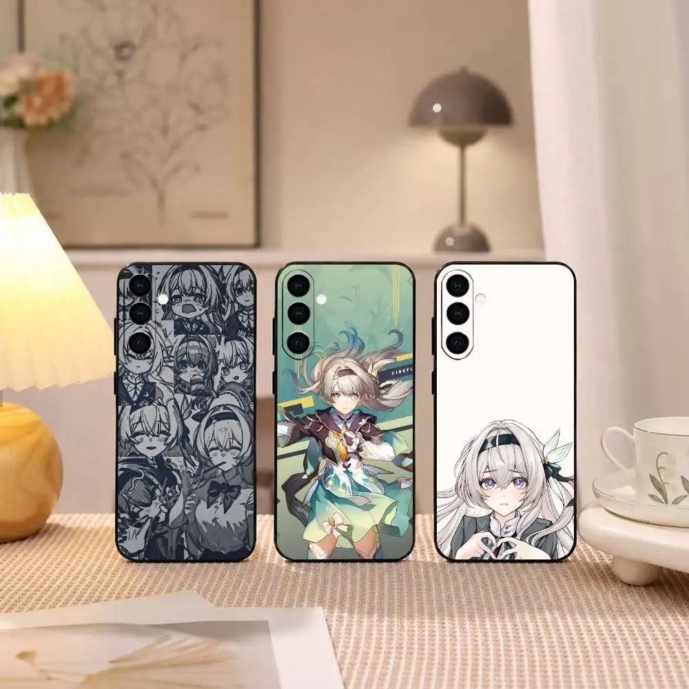 Game Honkai Star Rail Firefly Gift Phone Case For Samsung Galaxy A73,A72,A71,A70,A53,A52,A51,Soft Silicone Black Cover
