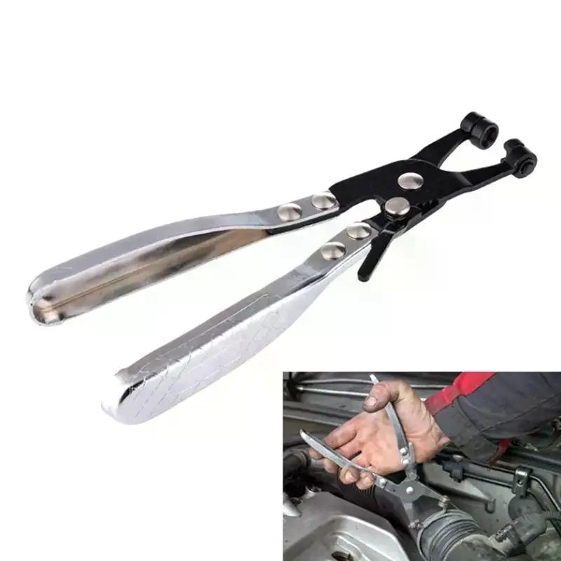 

Car Water Pliers Clamp Pipe Hose Clip Swivel Drive Jaw Locking Tool Removal And Installation Of Flat-Band Hose Clamps
