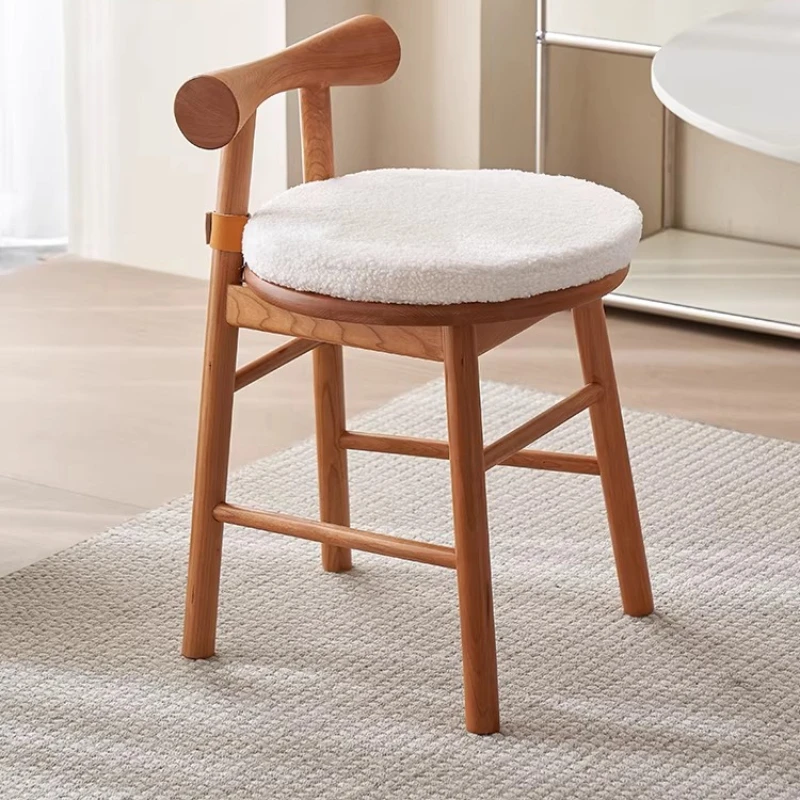 

Modern Minimalist Solid Wood Dining Chair with Butterfly Back, Versatile Vanity Stool for Bedroom, Elegant Home Decor Accent