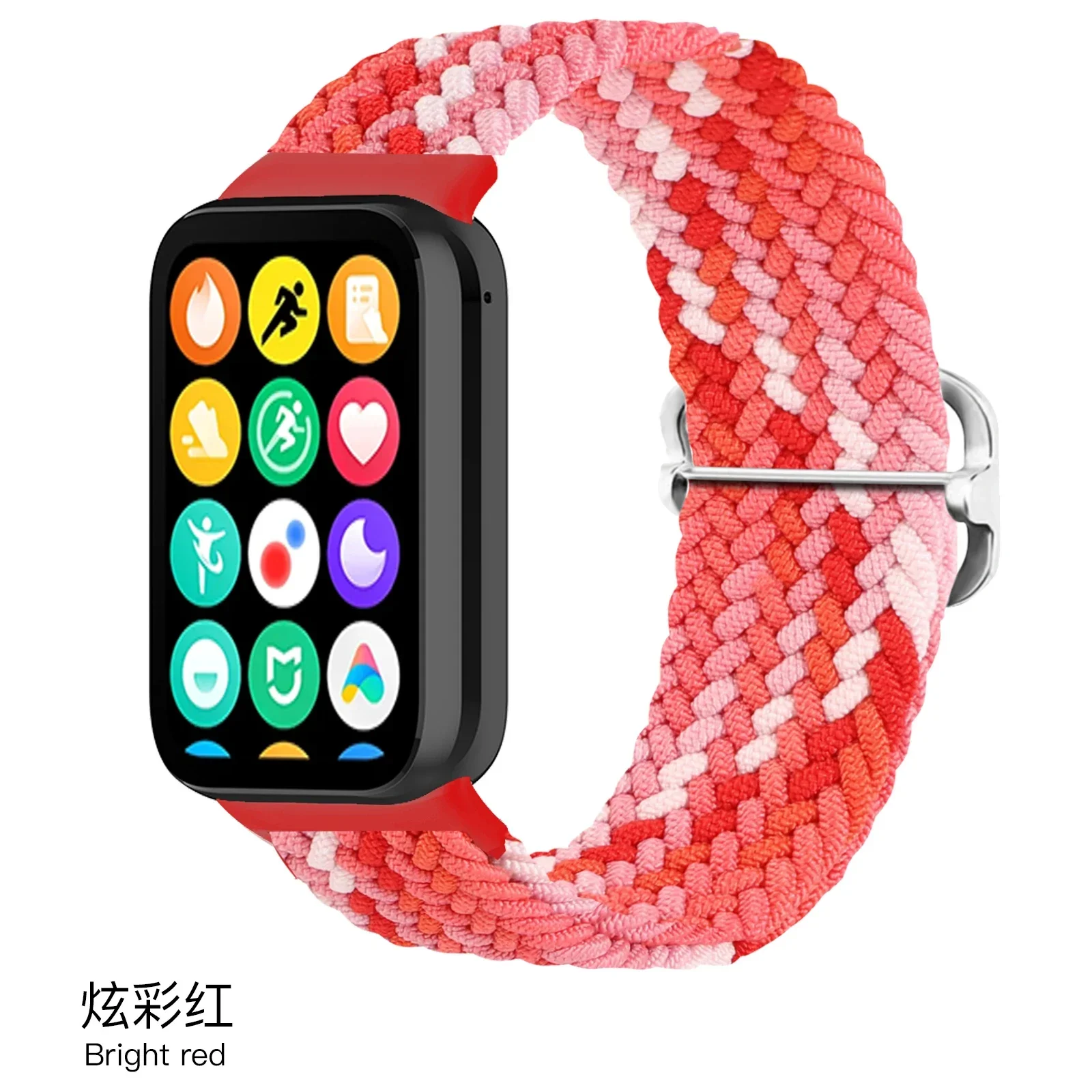 حزام نايلون لساعة Xiaomi Miband 8 Pro المضفرة Smartwatch Redmi Watch 4 5 6 سوار معصم من القماش Miband 9 Pro حزام بديل