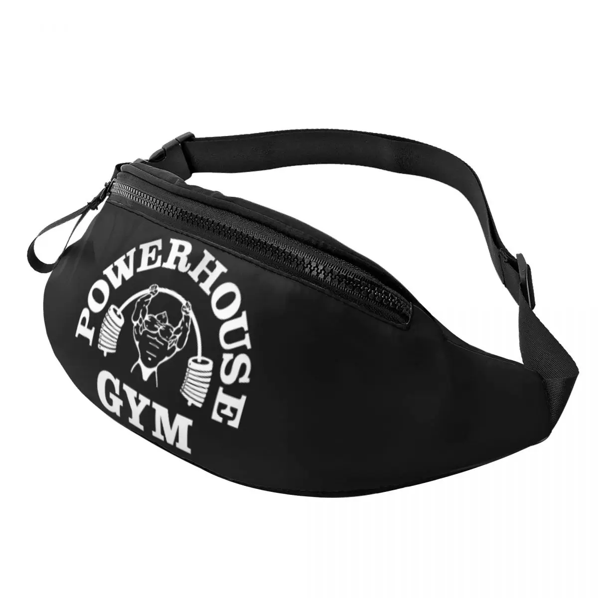 

Powerhouse Gym Fanny Pack for Men Women Cool Fitness Muscle Bodybuilding Crossbody Waist Bag Travel Hiking Phone Money Pouch