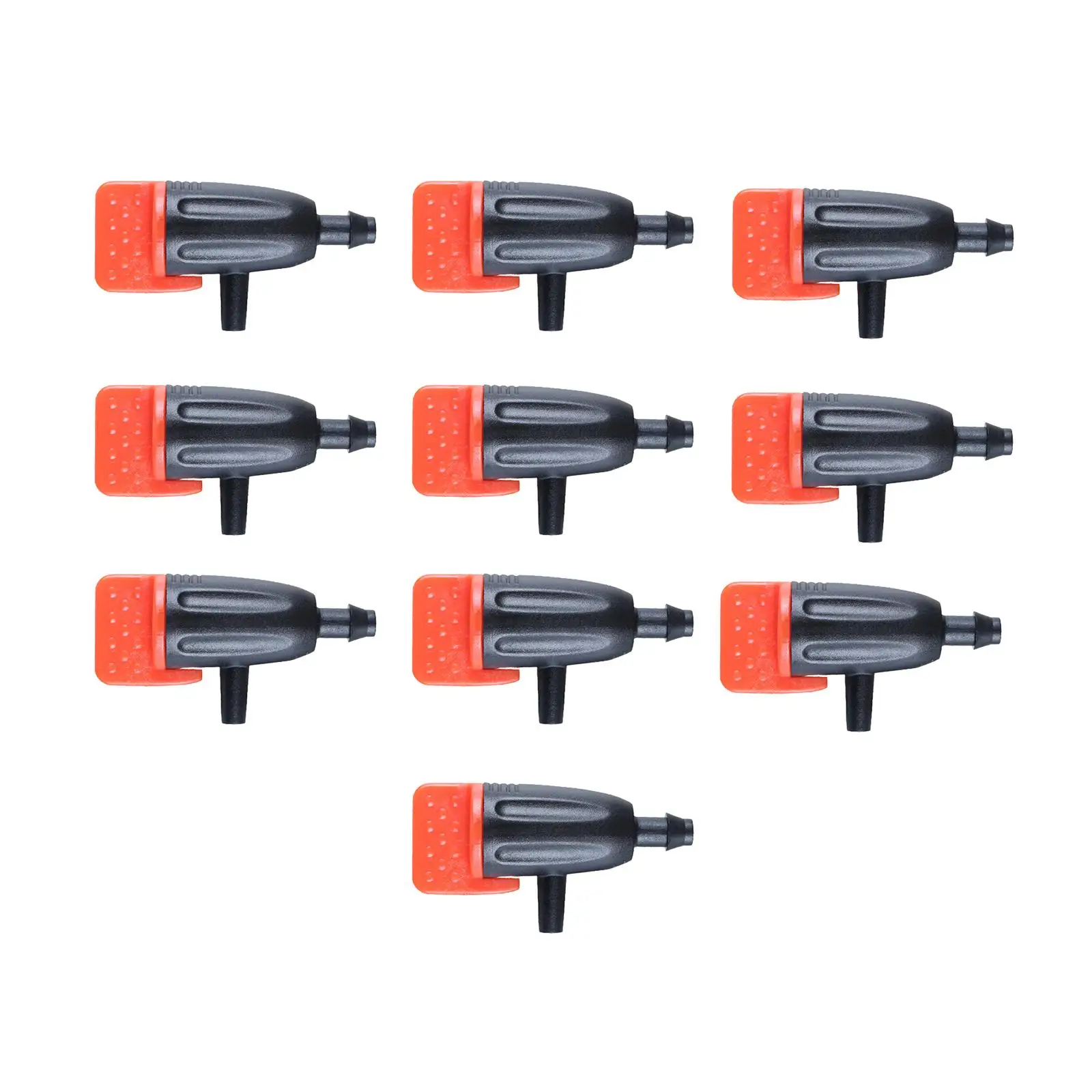 10x Irrigation Dripper Adjustable Watering System Garden Supplies Sprinklers Gardens for 4/7mm Tubing 1/4'' Parts Micro Drips