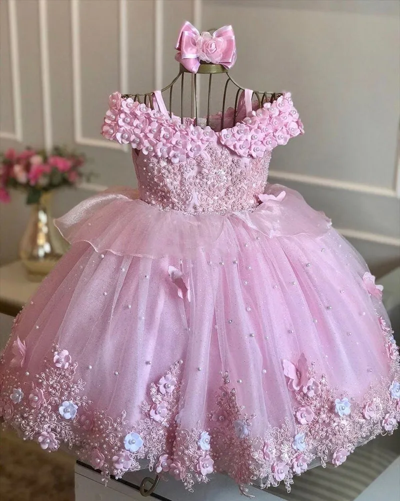 Vestidos de niña azul cielo claro para fiesta de cumpleaños, vestidos de baile para niños pequeños, vestido de primer cumpleaños, sesión de fotos