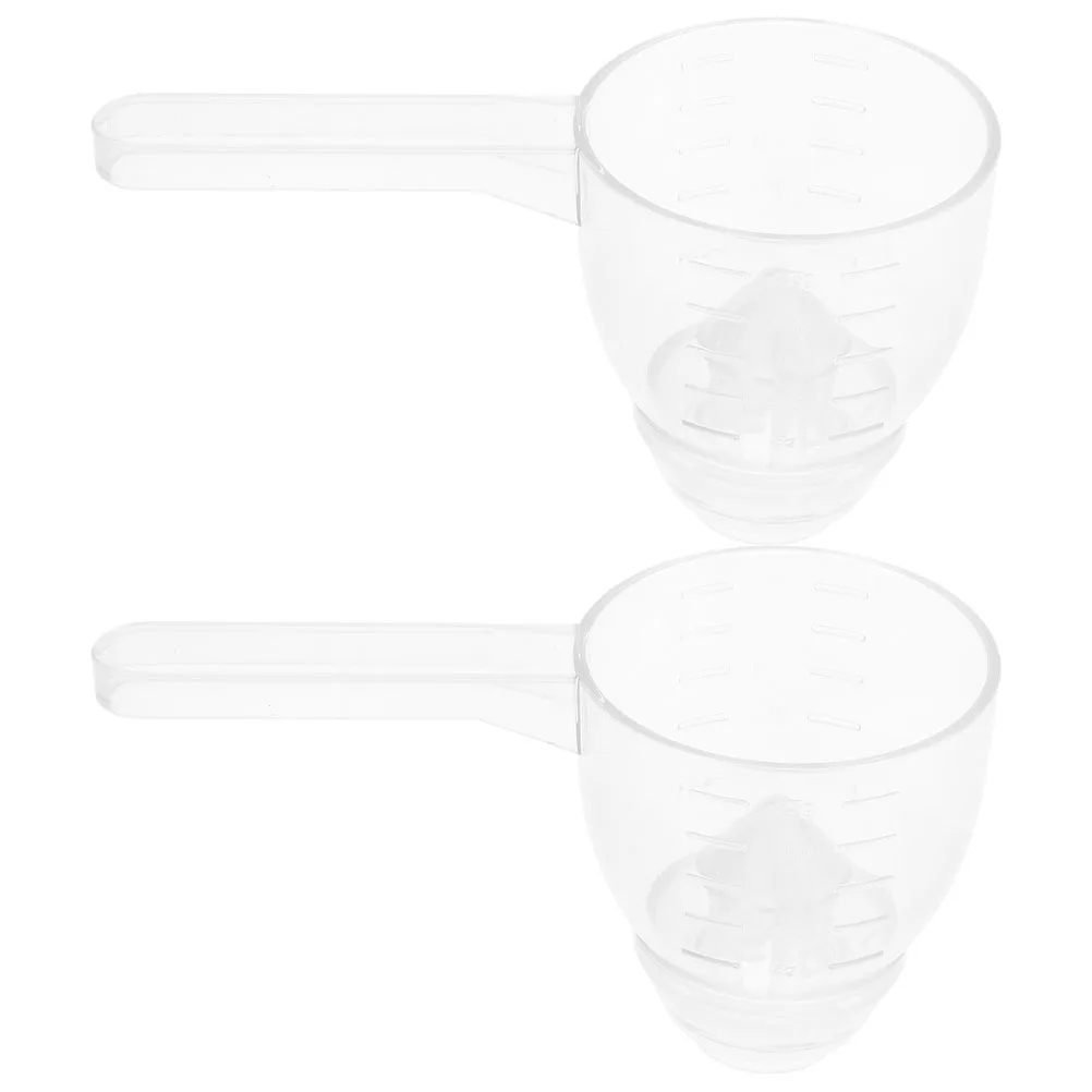 

2Pcs Shower Gel Dispensing Funnel Measuring Scoop Anti Spill Travel Size Graduated Spoon For Liquid Powder Container