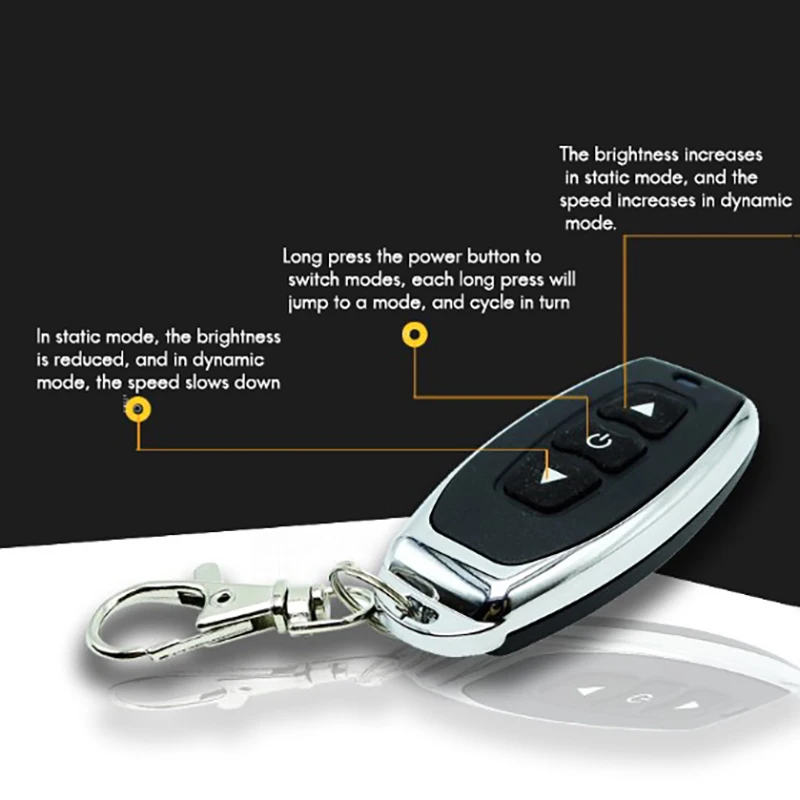 LED Dimmer 3-Button RF High-Power Wireless Remote Control DC12-24V Monochromatic Light Dimmer