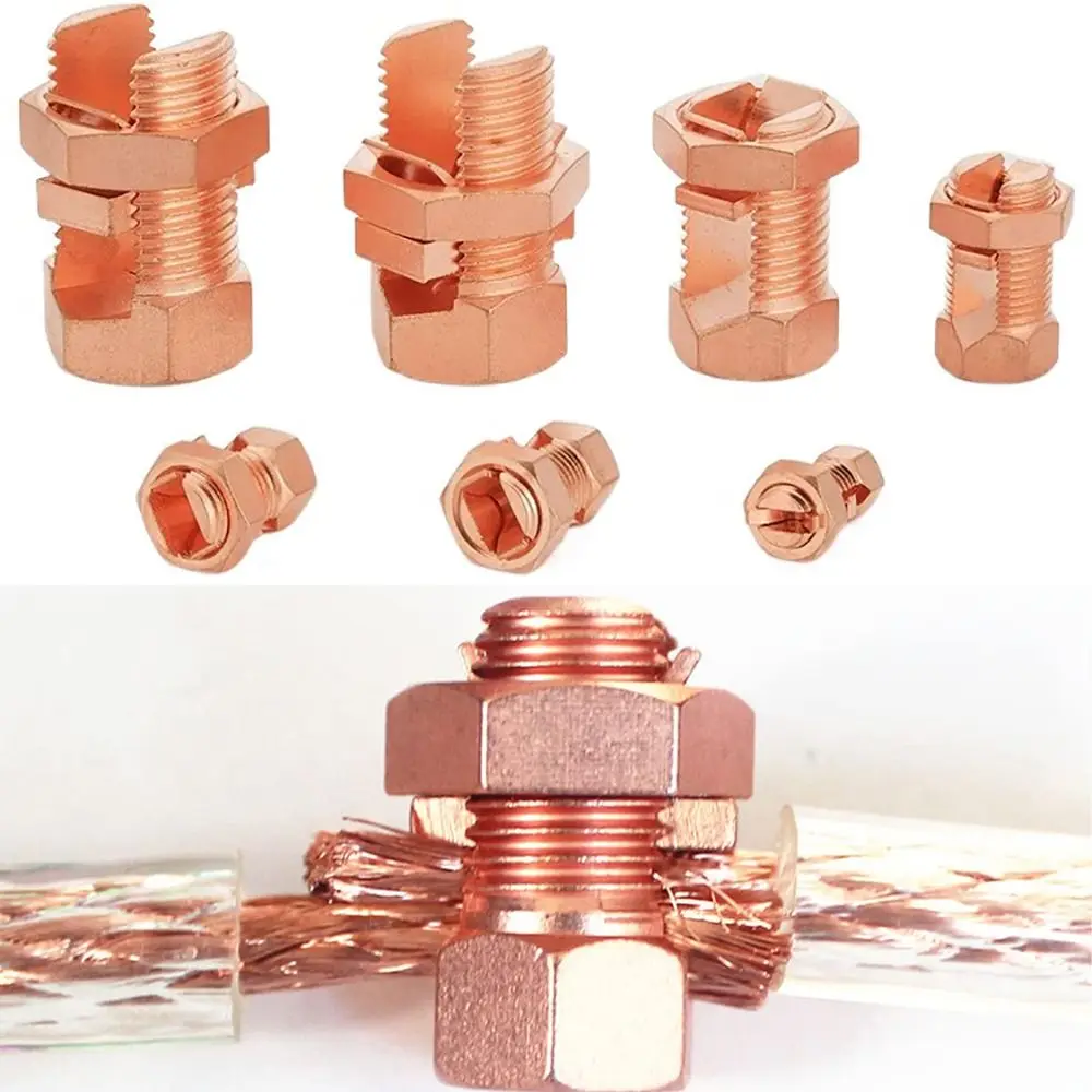 Electrical Equipment TJ Series Split Bolt Connector Sturdy Durable Copper Split Bolt Copper Bolt Clamp