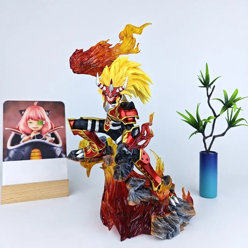 26Cm Nieuwe Digimon Zombie Auto Fire Beast Pop Figuur Animatie Randapparatuur Ornamenten De Vechter Van Vuur Model Speelgoed Verjaardagscadeautjes