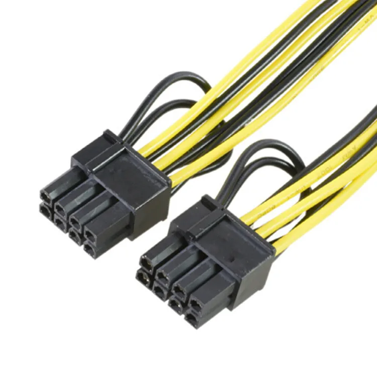 6pin To Double 8pin Computer Graphics Card Power Cord 6p To Double 6 + 2 Wire One-in-two Extension Cable