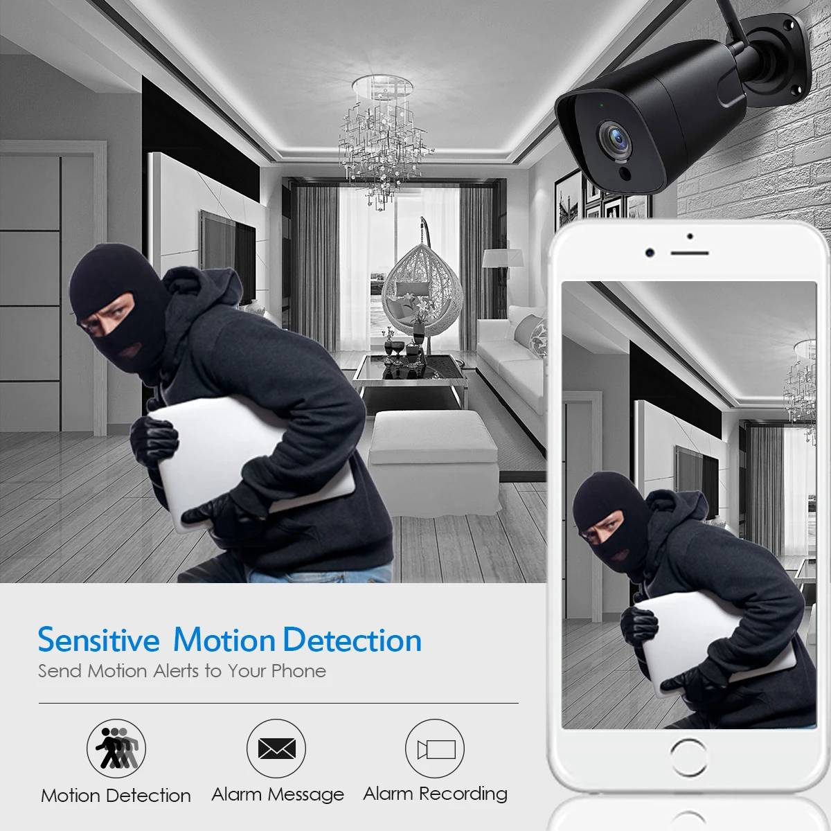 BESDER Ultra HD 5MP 2MP Bullet IP Camera WiFi Two-way Audio Human Detection CCTV Wireless Outdoor Security Surveillance Camera