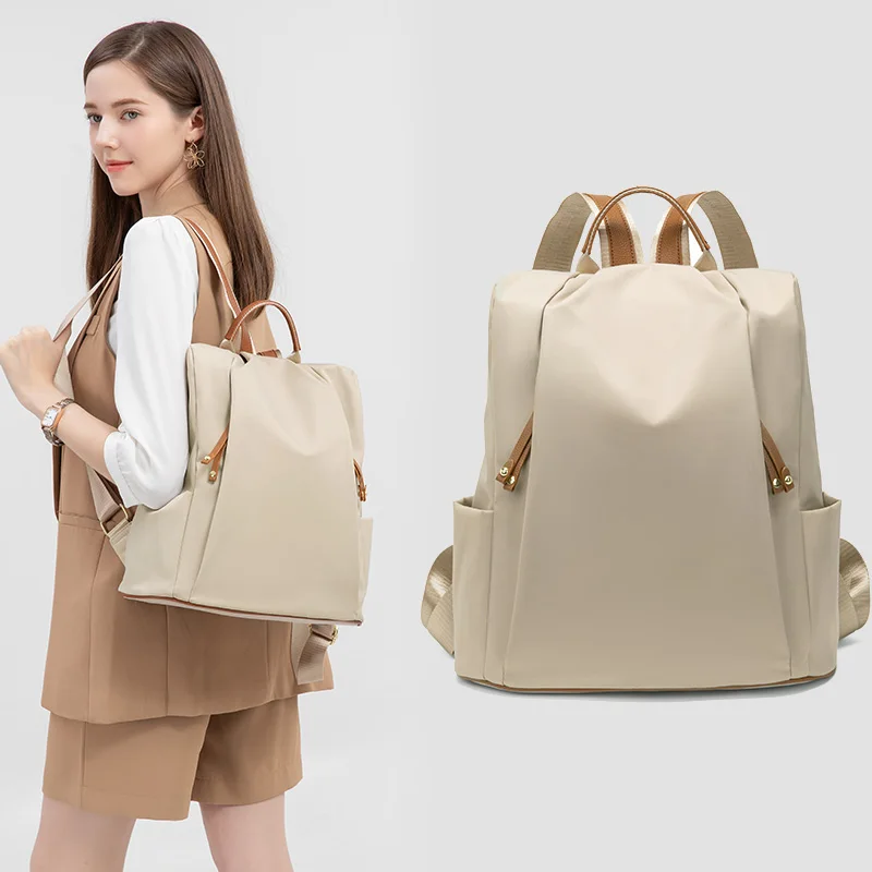 

Women's Fabric Backpack Anti-theft Rucksack Bags Aesthetic Travel-bag Hiking Voyage Knapsack Lightweight Simplicity Stylish