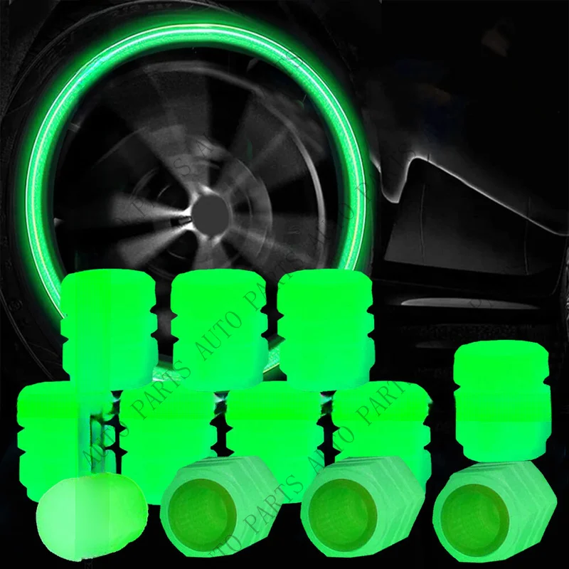 A+ for 12X Universal Glowing in Dark Fluorescent Car Tire Valve Caps Cover Accessories
