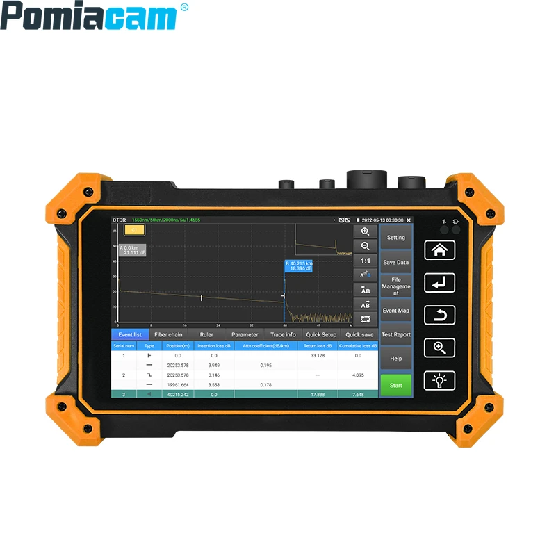 Imagem -05 - Multifuncional Otdr e Cctv Tester Otdr Tester Opm Vfl Cabo Tracker Combinação Medidor de Potência Óptica Mt5500 5510 5.4 Novo