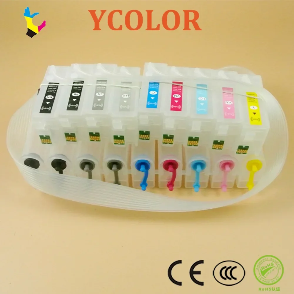 SC P600 Bulk CISS Ink System for Epson SureColor P600 R3000 Printer Continuous Ink Supply System with Auto Reset Chips SC-P600
