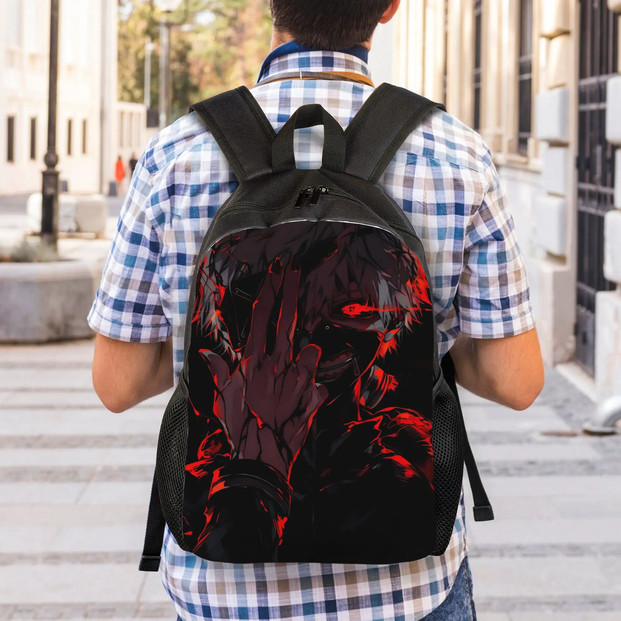 Fashion Halloween Tokyo Ghoul Kaneki Backpacks Its Bag  mochila Outdoor Sturdy Shoulder Rucksack