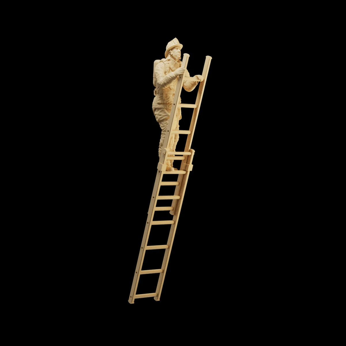 Miniatures Figurine 1/64 1/43 1/35  Cloud Ladder Firemen Figures 3D Print Diorama Doll Sand Table Scene Prop Decor For Cars Toys