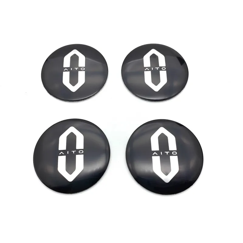 56mm 65mm Car Vehicle Wheel Hub Center Cap Cover Black Exterior For AITO M5 M6 M7 M8 M9 LOGO Sticker  Accessories