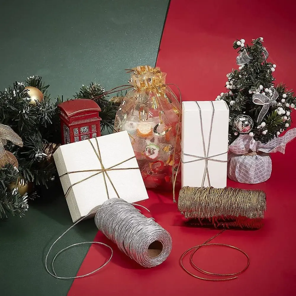 1 مللي متر غزل معدني الحياكة الكروشيه 100 متر سلك منسوج يدويًا لتقوم بها بنفسك اليدوية متعدد الألوان هدية التفاف حبل الخياطة اكسسوارات