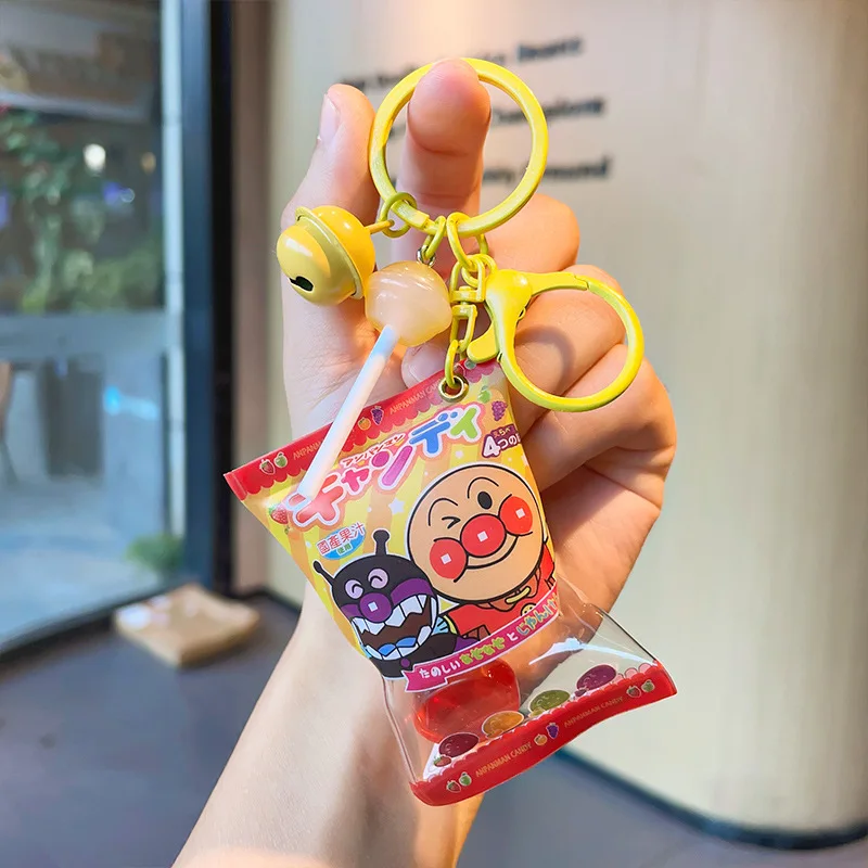 Anpanman Snack Bag Pendant Stick Candy Bag Inflatable Candy Key Buckle Zipper Decoration Colorful Bean Umbrella Decoration Gift