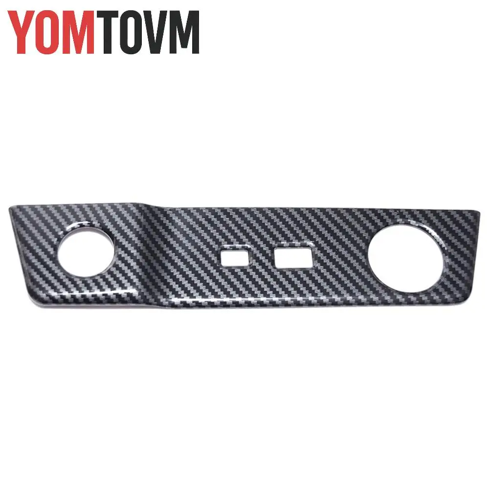 

Внутренняя накладка на панель прикуривателя из углеродного волокна для Nissan Rogue 2021 2022, ABS, углеродное волокно