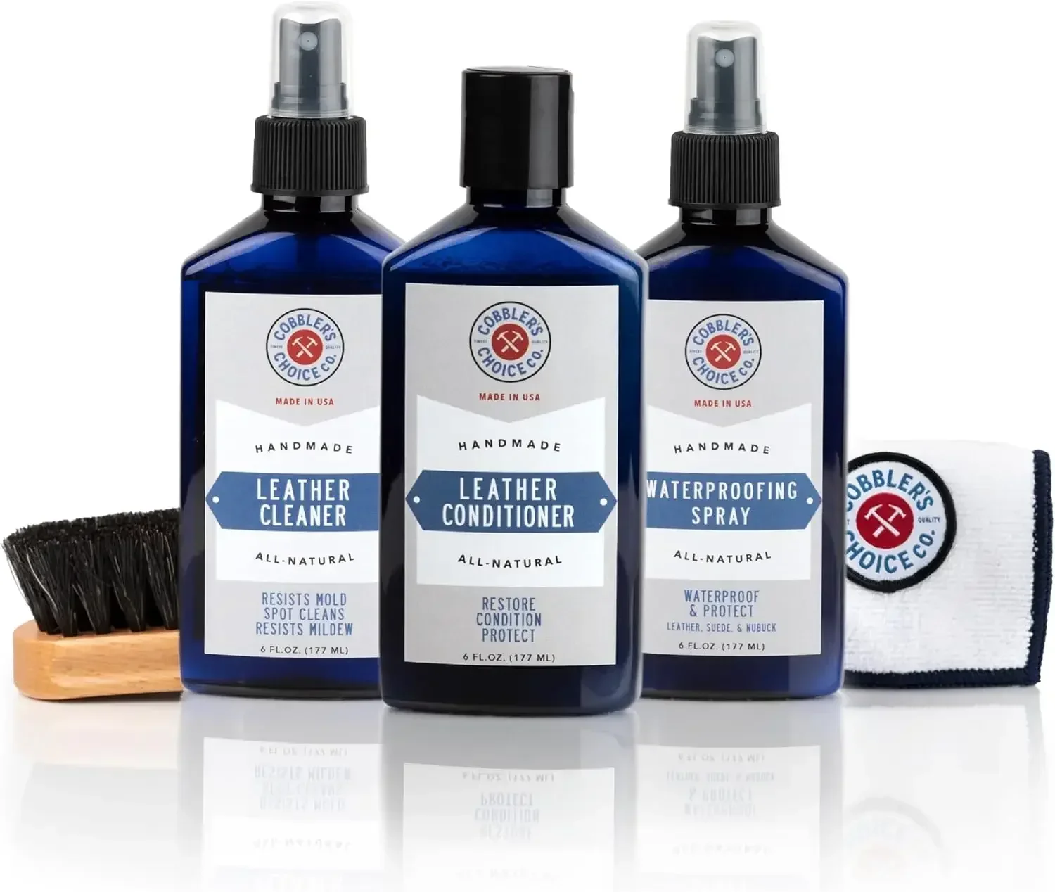 

Cobbler's Choice Essential Leather Kit - Premium Shoe Care - All Natural Ingredients - Unbeatable Quality!
