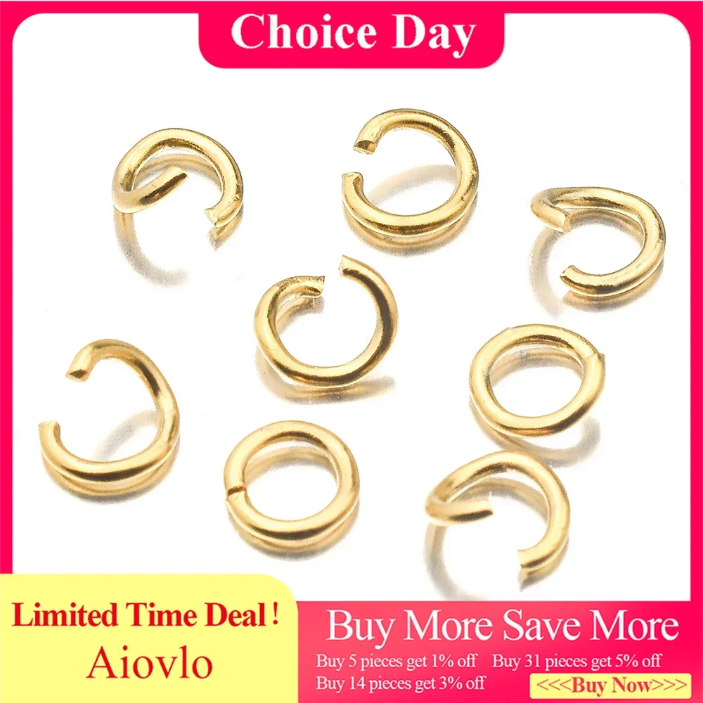 

100 шт. Pvd Позолоченные Открытые переходные кольца из нержавеющей стали прямые 4/5/6 мм разрезные кольца соединители для DIY Ewelry фурнитура