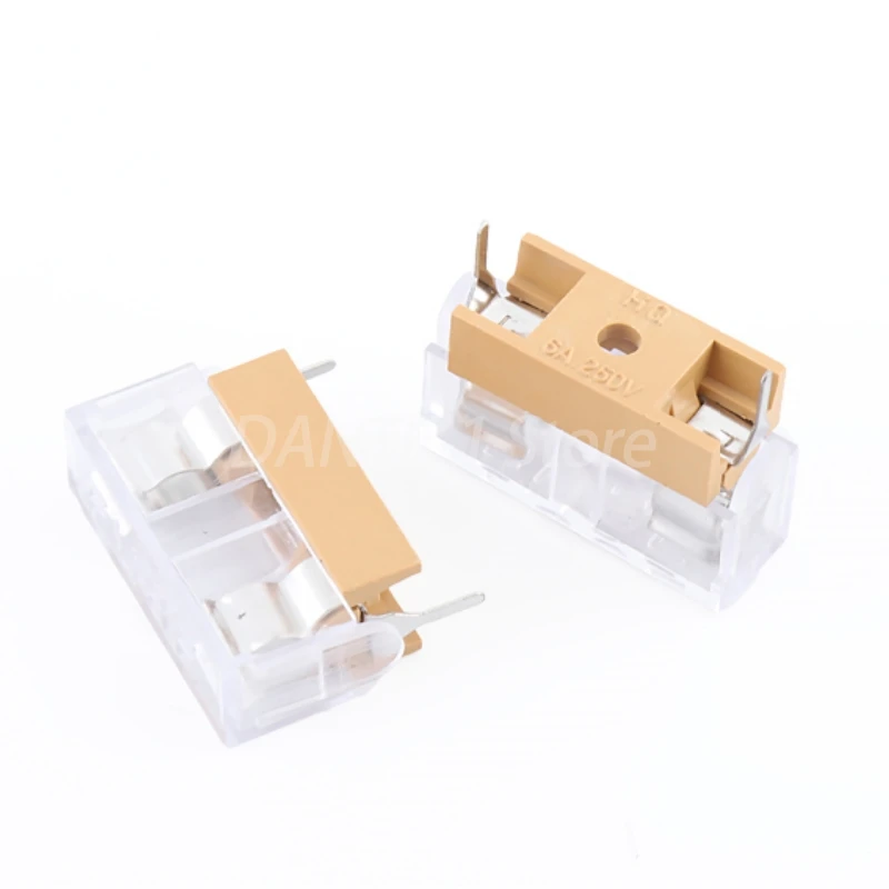 FUSE glass fuse holder 5X20/6*30mm fuse tube clip box cover with cover 0.75 flat belt line BLX-A type