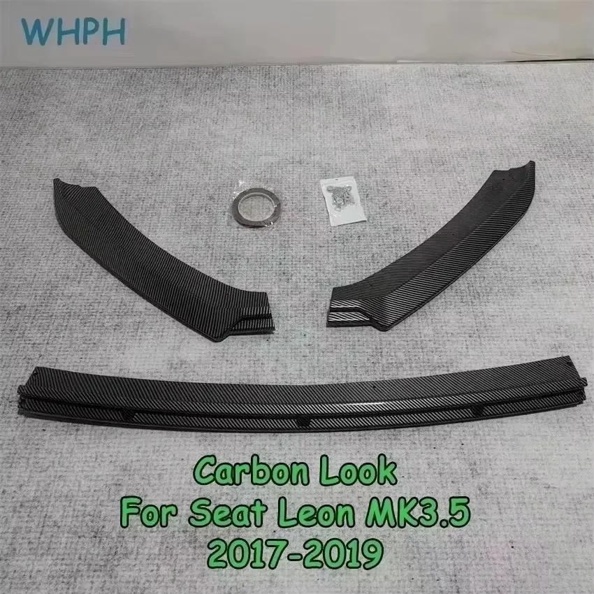 Gloss Black Voorbumper Lip Spoiler Voor Seat Leon MK3 MK3.5 2012-2019 ABS Spoiler Lip Diffuser Cover Tuning aangepaste Accessoires