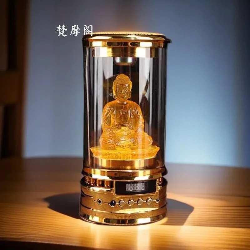 LED Vintage Music Box Player, Plug-in Audio Player Remote Control Song Select Single Loop Playback
