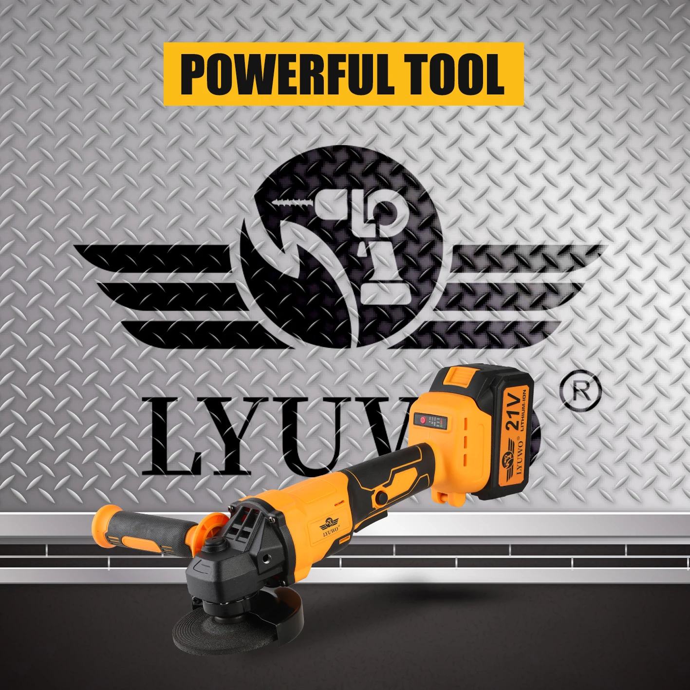 LYUWO brushless rechargeable 100 Angle grinder lithium battery grinder multi-function cutting machine polishing machine hand gri