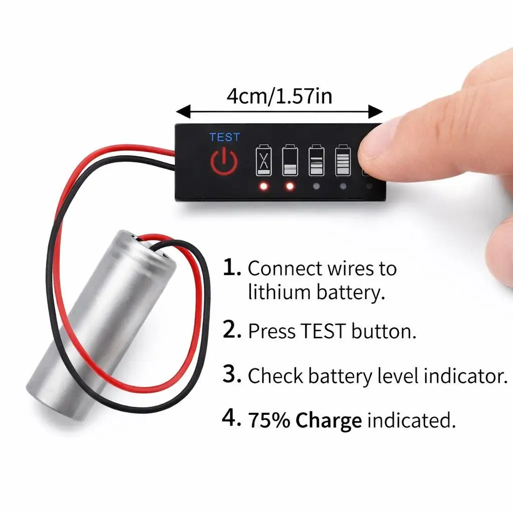 1S-6S Battery Level Indicator 3.7V-25.2V Lithium Capacity Tester for 18650 Lipo LCD Voltage Meter DIY Multimeter Checker