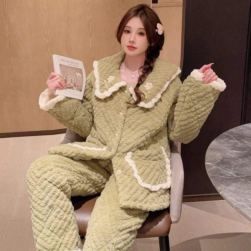 

Пижамные комплекты для пар, женские, из хлопка, с очаровательным цветочным дизайном, дышащие, прохладные, с красочным принтом, весенняя одежда для сна, стеганые.