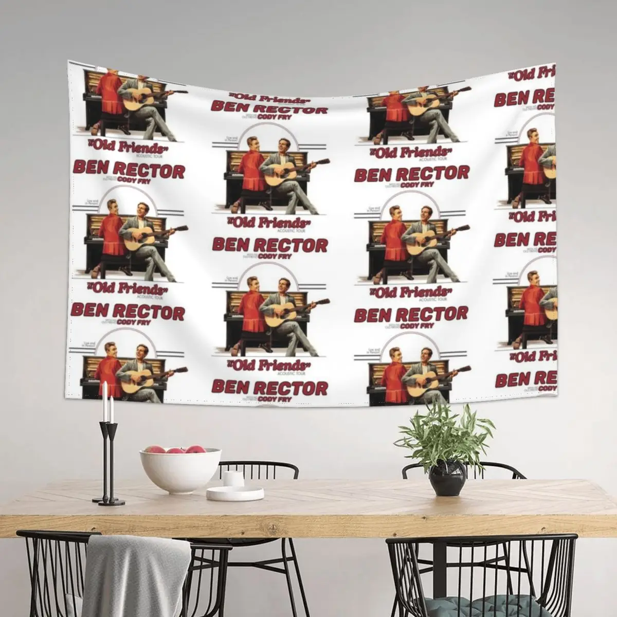 

BEN RECTOR CODY FRY - THE OLD FRIENDS TOUR 2020 Tapestry Decor Home Tapete For The Wall Tapestry