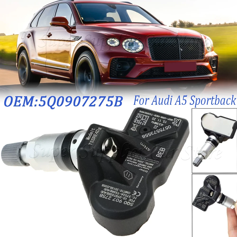 For Audi RS3 Bentley Bentayga Porche Volkswagen Beetle Golf Eos 5Q0907275B Tire Pressure Sensors Monitoring System 433MHZ TPMS