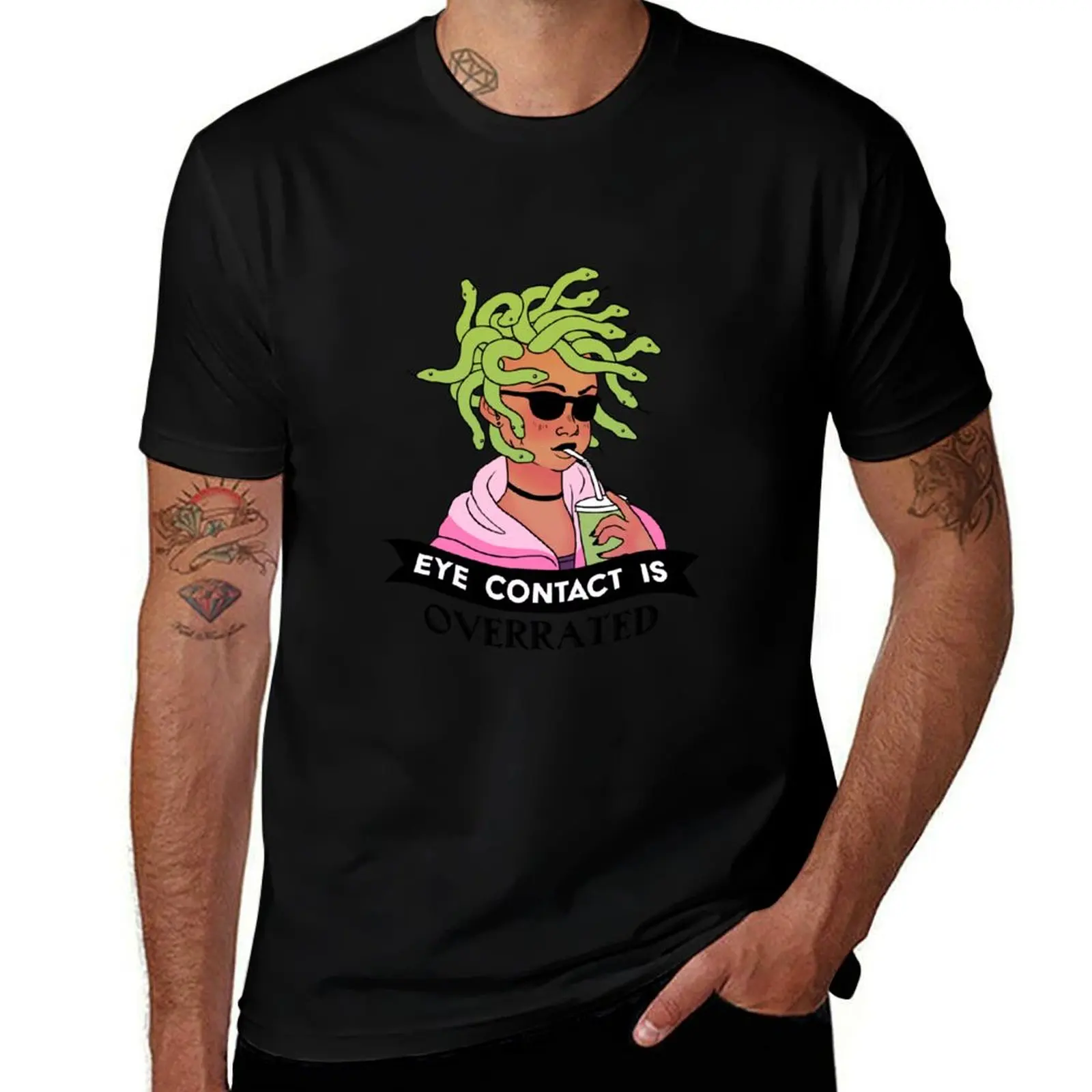 Eye contact is overrated T-Shirt Basic Tee Shirt for Everyday Outfit