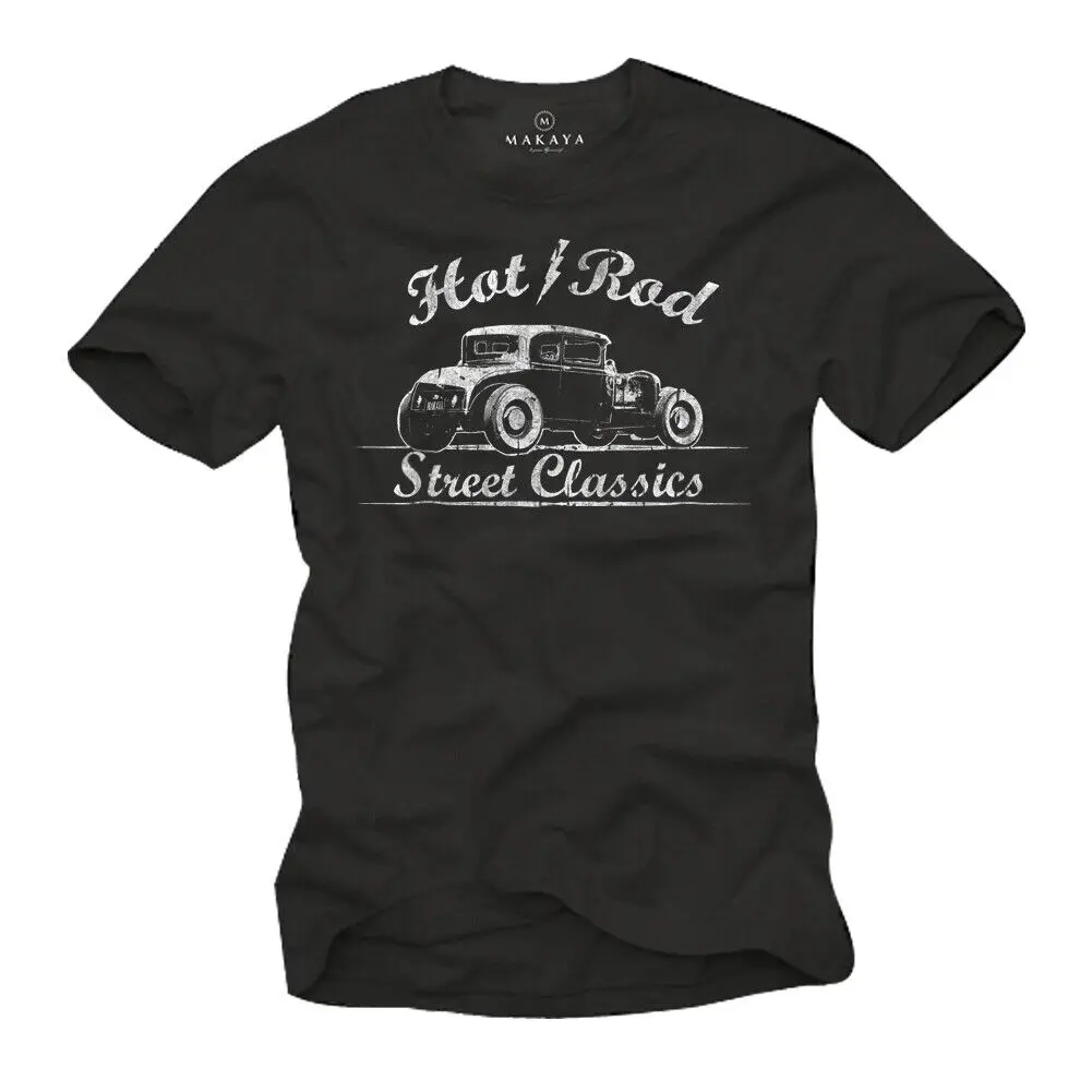 

Old School Rockabilly Hot Rod US Muscle Car T-Shirt 100% Cotton O-Neck Short Sleeve Summer Casual Mens T-shirt Size S-3XL