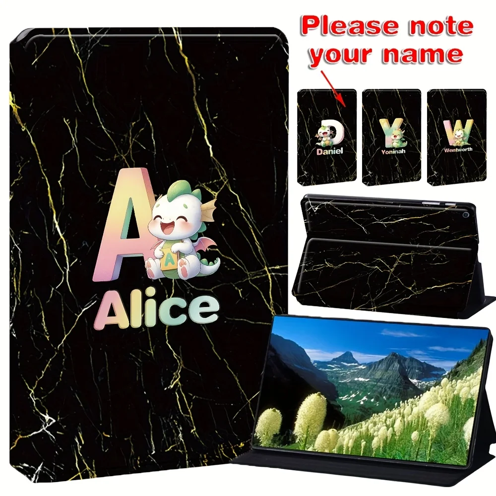 

Custom Name Stand PU Leather Case for Samsung Galaxy Tab A7 (2020)/A7 lite/A8 (2021)/A9 /Tab A9+11(2023), Fold Tablet Cover Case