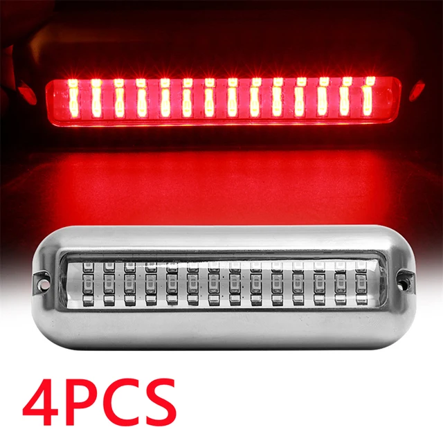 4 STKS Onderwaterlicht Speedboot Bootverlichting 42 LED Navigatieverlichting Boot Marine Spiegellicht RVS Jachtaccessoires