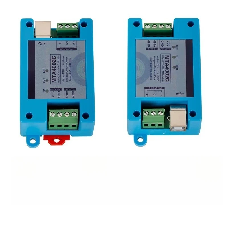 Master station RS485 to 4-20mA instrument slave station to 2-channel 0-20mA current output module for Modbus master station