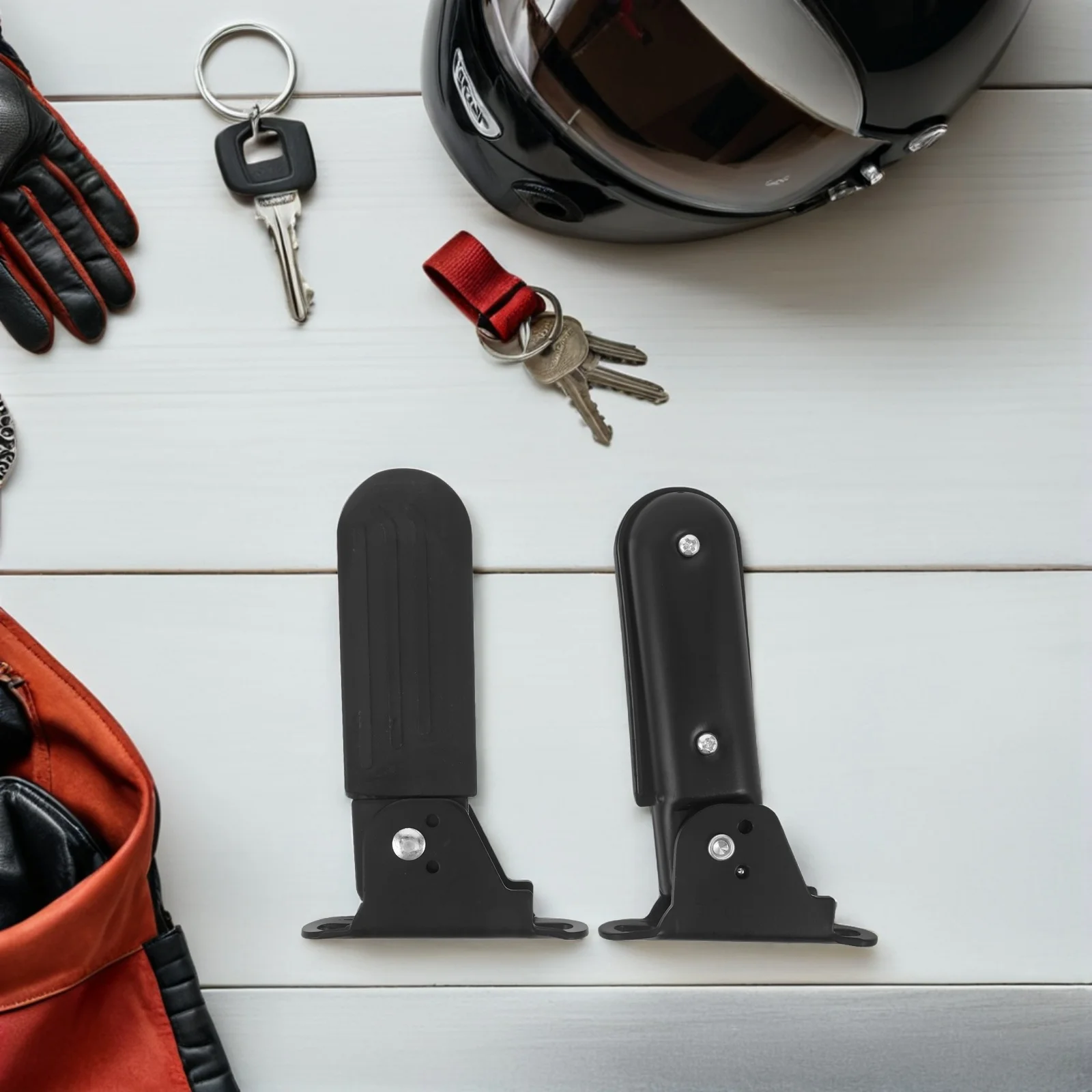 

1 Pair Electric Bike Pedals Folding Metal Rear Footrest Non-Slip For Outdoor Riding Heavy Duty Cycling Supplies Road Bike