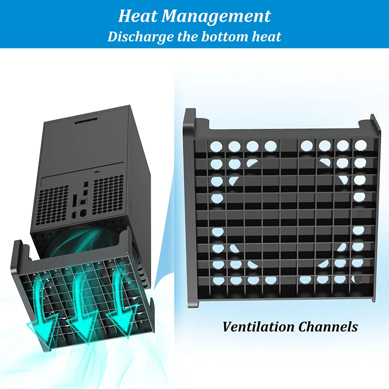 LINGYOU جدار جبل ل Xbox سلسلة X قوي الفضاء إنقاذ حامل قوس شماعات مع فتحات التبريد-يتصاعد على الحائط بواسطة التلفزيون الخاص بك