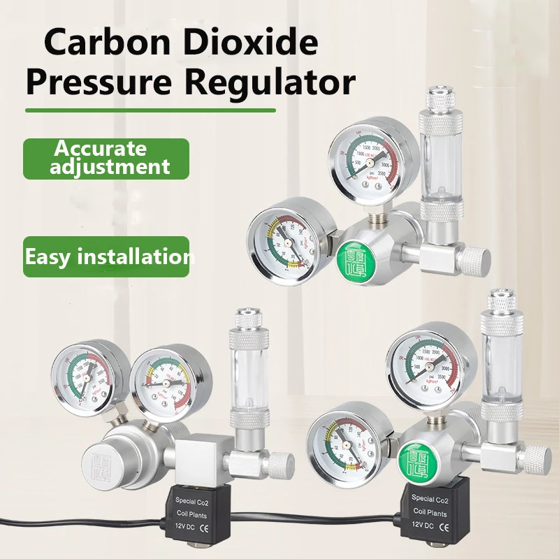 

Carbon Dioxide Pressure Regulator Aquarium Fish Tank Aquatic Tank Aluminum Alloy CO2 Pressure Reducing Valve W21.8 CO2 Pressure