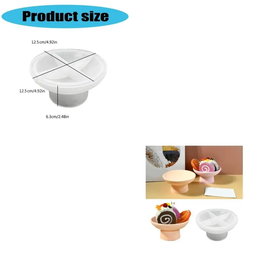 

9HJK Силиконовая плесень для изготовления высоких ног для блюдо для блюдо эпоксидной смолы универсальные аксессуары украшения